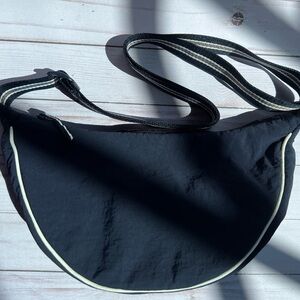 UNIQLO Round Mini Shoulder Bag - Navy Striped